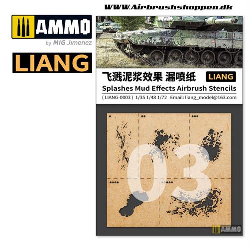 LIANG-0003  Splashes Mud Effects Airbrush Stencils